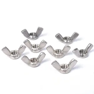 Hand Twist Tighten Ear Wingnuts A2 Stainless Steel Metric M4 M6 M8 M10 M12 M16 M20 M24 Wing Nuts Thumb Butterfly Nut