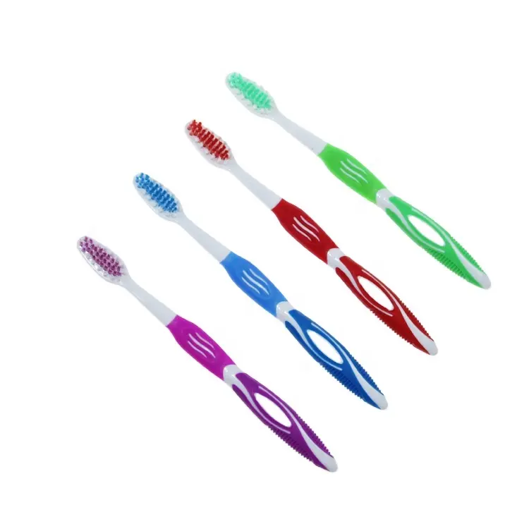 2024新しい大人の柔らかい髪のプラスチック歯ブラシカスタムロゴ口腔ケア製品卸売手動歯ブラシ