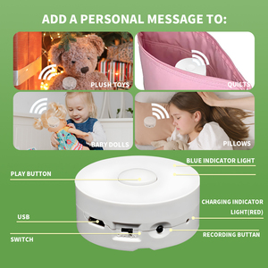 Mini <span class=keywords><strong>Peluche</strong></span> Grabador de Voz Personalizado y Almohada de Animal de <span class=keywords><strong>Peluche</strong></span> con Mensaje Personalizado para Juego y Sueño Infantil - Product Image 5