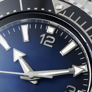 Montre <span class=keywords><strong>mécanique</strong></span> pour homme <span class=keywords><strong>en</strong></span> acier inoxydable de haute qualité, sportive et décontractée, cadran bleu foncé, index lumineux, lunette rotative - Product Image 3