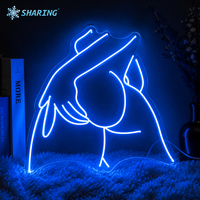 Letrero de Neón LED Personalizado, Silueta de Cuerpo de Mujer Sexy, Tablero Acrílico Iluminado en Rosa, Decoración de Pared para Bar, Club, Dormitorio