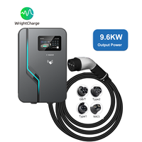 Nouvelle borne de recharge murale intelligente 9,6 kW 32 A certifiée CE et RoHS avec équilibrage dynamique du chargeur, prise Type 2 pour bureau et parking, indice de protection IP65, contrôle automatique/cartes