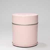 Boîte en fer blanc de qualité alimentaire pour matcha, 30g, hermétique, double couvercle, impression offset, rose mat, OEM ODM