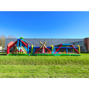 Train Design Géant Commercial Bounce House Obstacles Course Château Gonflable avec Obstacle Combo - Product Image 4