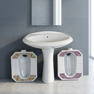Lavabo en céramique série Capri 25x20 avec piédestal complet pour hôpitaux, centres commerciaux et salles de bain modernes - Product Image 2