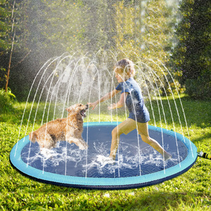 Tapis de pulvérisation pour animaux et enfants 100cm 170cm 190cm 220cm, pliable, portable, pour jeux aquatiques en extérieur, pour usage domestique - Product Image 1
