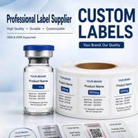 Étiquettes autocollantes personnalisées en rouleau, étiquettes imperméables pour flacons, étiquettes pour flacons en verre de 3 ml