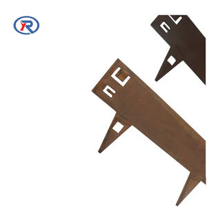 Bordure <span class=keywords><strong>de</strong></span> pelouse moderne en acier Corten, revêtement poudré, hauteur 80 mm, pour aménagement paysager extérieur - Product Image 5