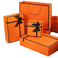 Boîte de ruban cadeau en carton Ridgid avec logo personnalisé finition mate ensemble de bijoux en papier d'art emballage UV avantage gaufrage écologique