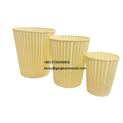 Plastic Injection Molding Plastic Trash Can Trash Bin Dustbin Mold Maker