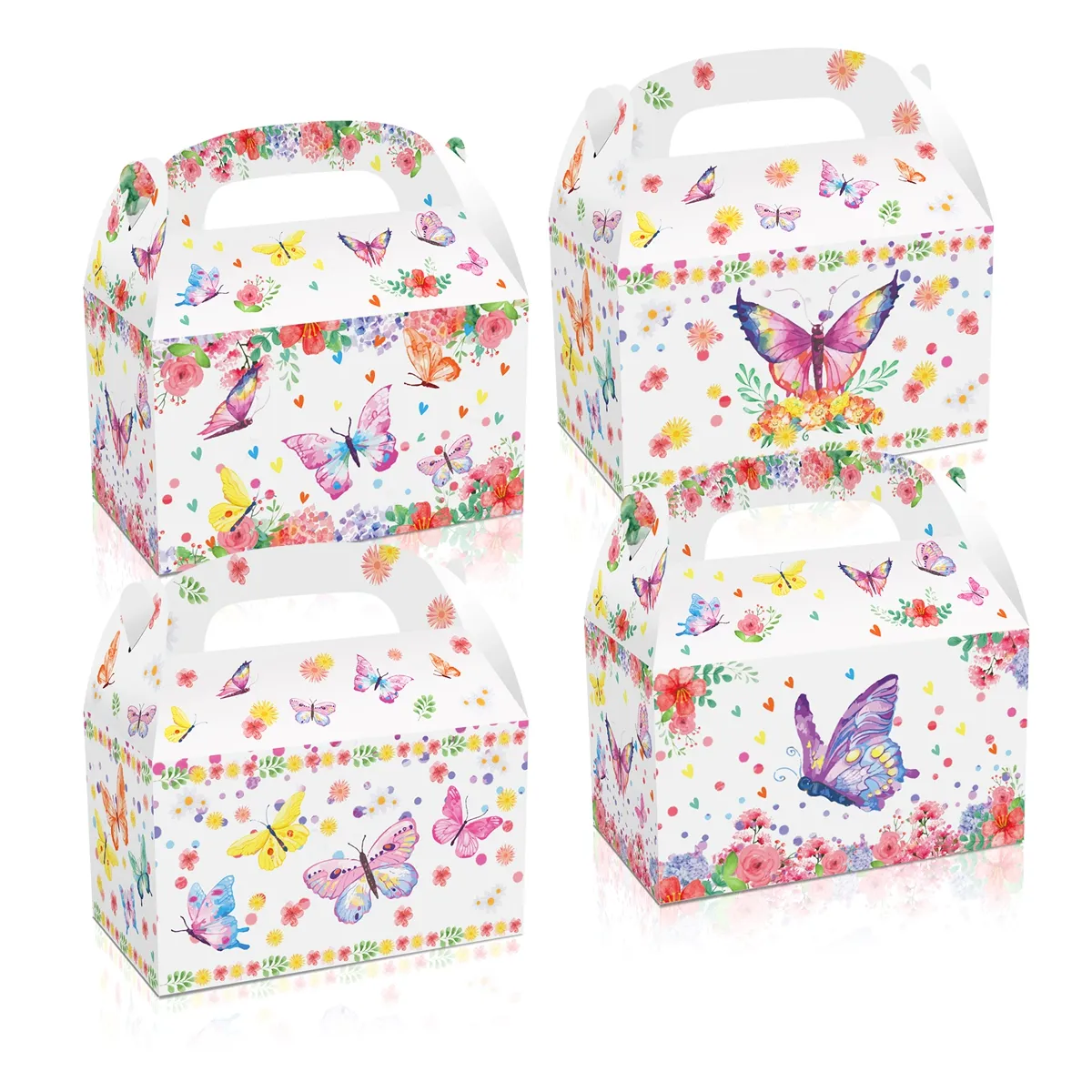 4 pièces papillon cadeaux boîte bonbons boîtes faveurs de mariage et cadeaux boîtes mariage décor mariage fête d'anniversaire fournitures bébé douche