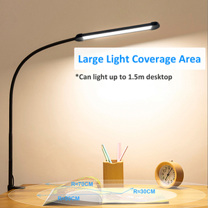 Lampe de bureau LED moderne à pince, col de cygne réglable, USB 5V, lumière de lecture protectrice pour les yeux, 3 couleurs, intensité variable, pour bureau, salon de <span class=keywords><strong>manucure</strong></span>, travail - Product Image 3