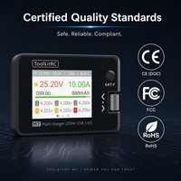 Chargeur d'équilibrage DC uniquement ToolkitRC M7 200W 10A avec écran LCD IPS et testeur de signal servo pour LiPo LiHV LiFe 1-6S RC FPV Multirotor Drone