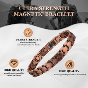 बायोमैग्नेटिक ज्वैलरी हॉट सेल फैशन 99.99% शुद्ध तांबे की टखट महिलाओं को व्यक्तिगत कस्टम नवीनतम डिजाइन ऊर्जा जलरोधी अण्लेट - Product Image 2