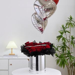 Solid Color Flowers Rigid Eco-Friendly Recyclable Embossed UV Finish Paperboard Bouquet <b>Gift</b> <b>Box</b> <b>Empty</b> Arrangement Mothers Day - Product Image 2