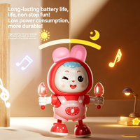 Jouet Lapin Dansant en Promotion pour Enfants de 4 à 6 Ans |   Robot musical interactif lumineux, 60 chansons, entraînement pour le temps sur le ventre, fonctionne avec 3 piles AA
