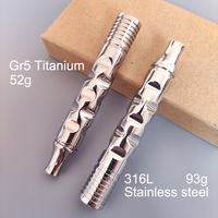 Manche de rasoir de sécurité en titane DISHI CNC adapté au rasoir presque à double tranchant pour le rasage humide des hommes