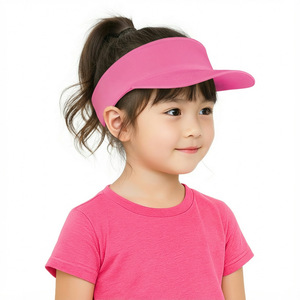 Open Top Cotton Bucket Hat Adjustable Sun Protection For Kids 2-10 Years White - Product Image 2