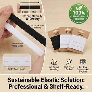 Cinta Elástica Resistente D&D con Reverso de Felpa, Materiales y Accesorios de Sastrerí<span class=keywords><strong>a</strong></span>, Suministros de Costura, Herramienta de Bordado, Venta al por Mayor - Product Image 1