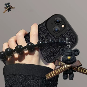 Custodia <span class=keywords><strong>per</strong></span> telefono in silicone con orsetto lavorato a maglia, stile braccialetto, alla moda da donna, <span class=keywords><strong>per</strong></span> iPhone 17 16 15 14 13 12 11 Pro Max 16 Plus 7 8 XS MAX XR - Product Image 5