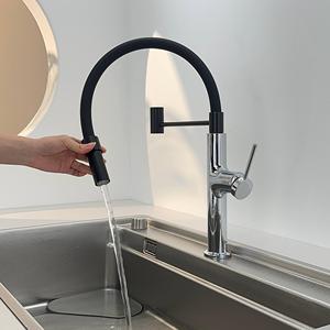 <span class=keywords><strong>Robinet</strong></span> de cuisine moderne en laiton massif de qualité supérieure 1689g avec bec flexible magnétique en silicone, mitigeur de luxe à poignée unique pour évier, idéal pour hôtels et centres commerciaux - Product Image 4