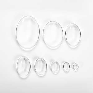 Matériel d'incrustation en verre ovale pour la fabrication de bracelets, composants de bijoux en verre transparent AC0417 - Product Image 5