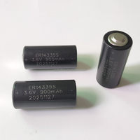 Baterai Lisocl2 Suhu Tinggi ER14335 Ukuran 2/3AA 900mAh 3.6v Baterai Lithium untuk Meteran Air Gas