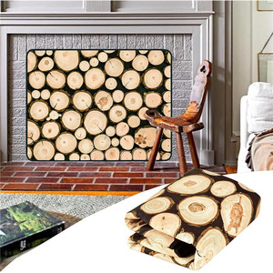 Deflectores para Chimenea Rectangulares 82x99 86x115cm, Negros, de Tela Oxford, Estilo Clásico, Protector de Viento para Chimenea Interior - Product Image 3