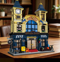 Ensemble de blocs de construction modernes XMORK, gare ferroviaire, jouets éducatifs en plastique ABS pour enfants, paysage urbain