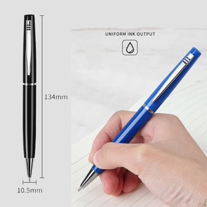 NMHHL-001 Wholesale Metal Ball <b>Pen</b> Smoothly Writing 1.0mm <b>Ballpoint</b> <b>Pen</b> Blue/Black Ink Customizable Logo Office Gifts - Product Image 1
