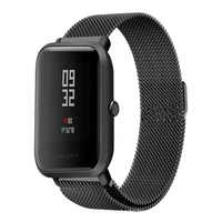 Remplacement de montre de bracelet de montre de bracelet de maille d'acier inoxydable pour la montre de jeunesse de Xiaomi Amazfit Bip