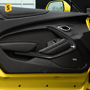 Phụ Kiện Nội Thất Ô Tô ES Carbon Fiber Bảng Điều Khiển Bên Trong Cửa Trang Trí Cho Camaro - Product Image 2