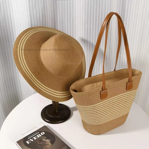 Spring New Straw Hat <b>Bag</b> Two-piece Set Girls Outdoor Travel Hat With Large Size Fashion High Quality for Women Tanjing - Product Image 3