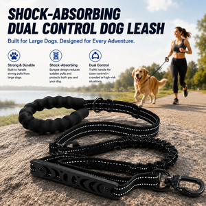 Correa Táctica Resistente para <span class=keywords><strong>Perros</strong></span>, Reflectante, con Amortiguación <span class=keywords><strong>de</strong></span> Impactos, Doble Asa, para Control <span class=keywords><strong>de</strong></span> Tráfico, para <span class=keywords><strong>Perros</strong></span> Medianos y Grandes - Product Image 1