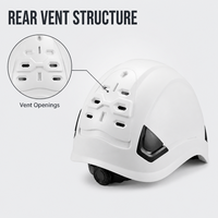 Casque de sécurité réglable en ABS, anti-collision, anti-chute, pour les chantiers de construction et l'alpinisme