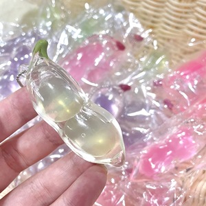 New Decompression Pea Transparent Pea Squeeze Toy Decoration Pendant <strong>Keychain</strong> <strong>Stress</strong> <strong>Ball</strong> Fidget Toy