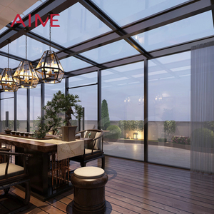 Terraza acristalada de aluminio para todas las estaciones <span class=keywords><strong>con</strong></span> ventana corredera, tipo invernadero exterior extendido. - Product Image 6