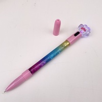 Stylos à pattes de chat de papeterie, nouveau design promotionnel, avec lumière LED, paillettes colorées, sable mouvant, stylo gel mignon