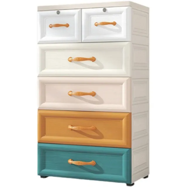 New Design Multi-layer Chest of Drawers Storage Cabinet Plastic Cupboard for Baby Clothes Bedroom Storage Drawers with Wheels