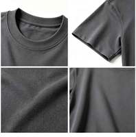T-shirt pour homme, col rond basique, personnalisé, tissé en polyester/coton, couleur unie, séchage rapide, respirant, écologique, coupe classique, 250g