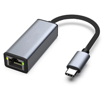 RTL8153 USB C a RJ45 Gigabit Ethernet LAN adaptador Thunderbolt 3 Red para Mac Book AirDell XPS gris 10 100 1000Mbps