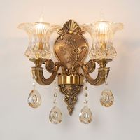 Lampe de chevet ovale LED classique rétro pour chambre à coucher, lampe murale en verre antique de luxe, éclairage intérieur pour couloir d'hôtel, décoration
