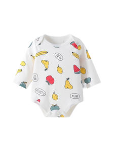 Combinaison pour bébé Printemps Été Automne Dessin animé Triangle Rampant Manches longues Unisexe Combinaison Grenouillère Coton 0-1 an - Product Image 5