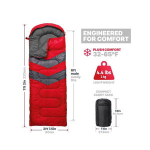 Saco de Dormir Rectangular Woqi de 1.3 kg, Impermeable, de Poliéster, Estilo Sobre, para Adultos, para Acampar al Aire Libre o en Interiores - Product Image 2