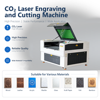 Machine de découpe et de gravure laser 9060 pour tissus, papier et bambou dans les ateliers de production et les bureaux de services