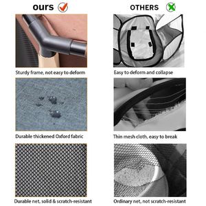 Indoor Outdoor Large Capacity Camping Oxford Cloth Foldable Soft Pet Fence Anti Scratch Mesh Breathable Pet Playpen - Product Image 6