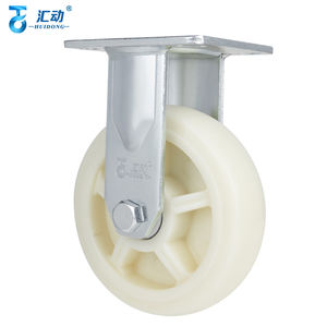 Heavy Duty 4/5/6/8 Zoll hoch tragende Nylon rollen Pritschen wagen Riemens ch eiben wagen Anhänger Industrielles fest schwenkbares Brems rad - Product Image 2