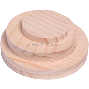 18 אינץ הסיטונאי מוחות אמנות עץ לא גמורים עיגולים שחורים עגולים על חריטה לייזר והדפסה - Product Image 4