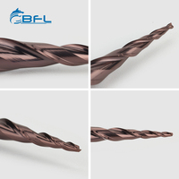 Fresa de extremo plano cónica de carburo sólido BFL, broca de fresado CNC de 20mm, cabezal de fresado de madera de carburo