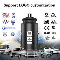 Cargador de Coche Eléctrico Universal con Logotipo OEM para Teléfono Móvil, Mini Cargador de Aluminio de Doble Puerto PD3.0 40W USB Tipo-C